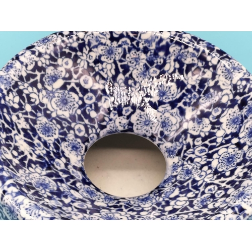 319 - Blue and White Ceramic Spittoon. 17cm Diameter.