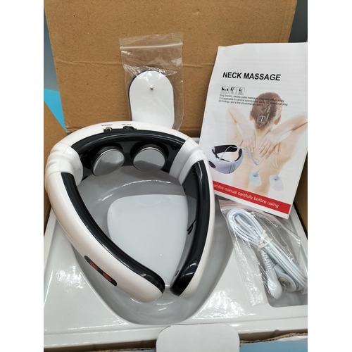 421 - Trinity Effect Neck Massager with Universal Traction, Electric Pulse and Magnetic Therapy. Boxed.