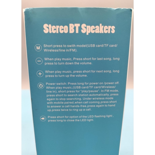 424 - TG-157 Portable Wireless Stereo Speaker. Boxed.