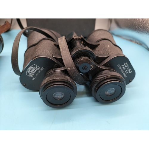 460 - Binoculars (2) - Hanimex 10x50 and Mark Scheffel 20x50.