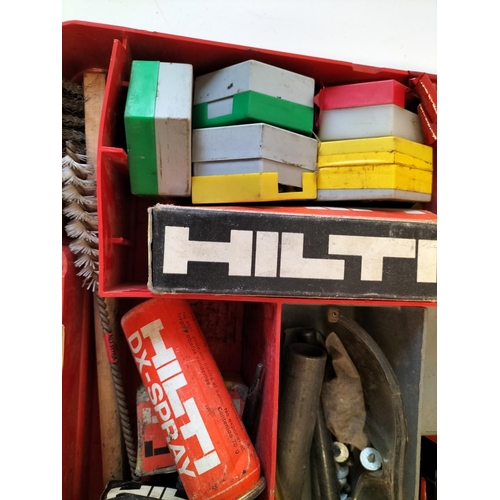 512 - Hilti DX400 Industrial Nail Air Gun in Box with Extras.