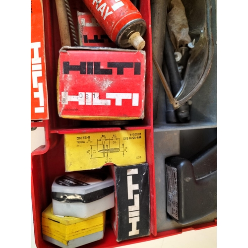 512 - Hilti DX400 Industrial Nail Air Gun in Box with Extras.