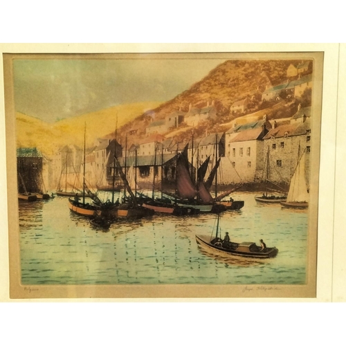 753 - Collection of Prints (5) to include 'Polperro Harbour by Joseph Fitzpatrick, Owl Prints and Signed R... 