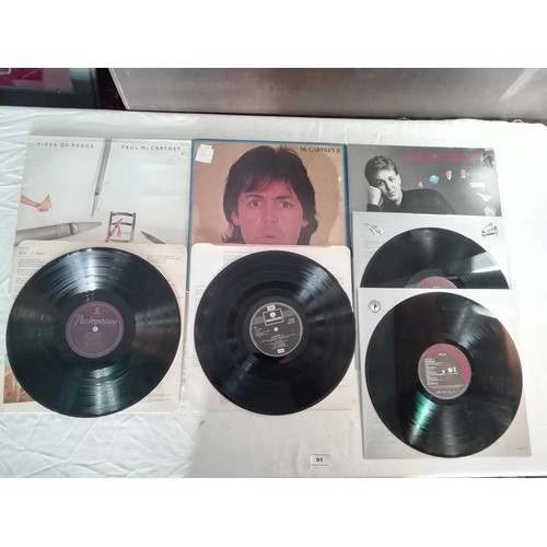 91 - Paul McCartney collection of 7 Lp from the former beatle to include PCSD106  