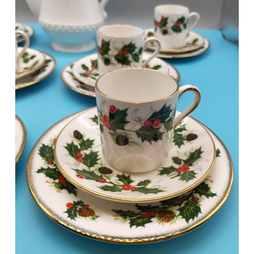 469 - Royal Grafton Bone China 21 Piece Part Coffee Set in the 'Noel' Pattern.