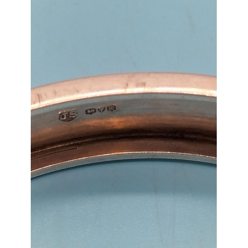 538 - Silver Hallmarked Bangle. 22.5 Grams.