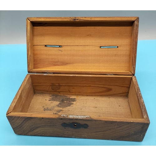 639 - Tally-Ho Cast Metal Money Box plus Wooden Money Box. Largest being 20cm x 10cm x 7cm.