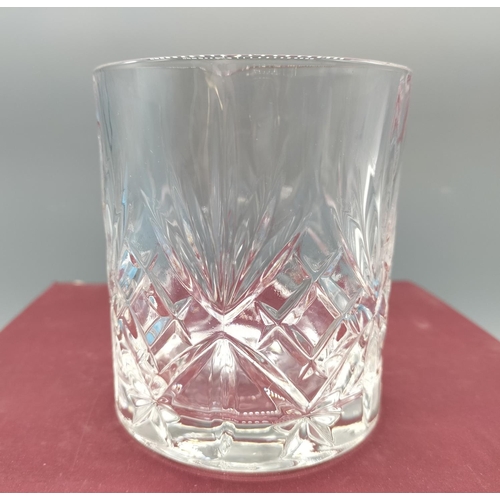 323 - Boxed 4 x Diamante Lead Free Crystal 9.5cm Tumblers.