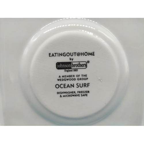 490 - 4 x Boxed Dip Dishes and Trays in the 'Ocean Surf' Design.