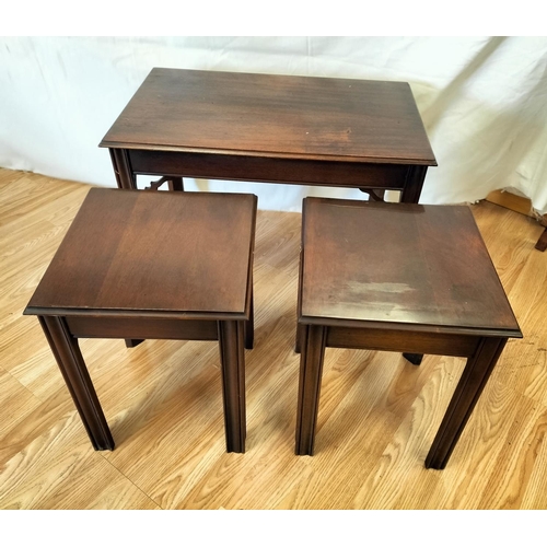 794 - Wooden Nest of 3 Tables. Largest being 49cm High, 57cm x 42cm. This Lot is collection Only.