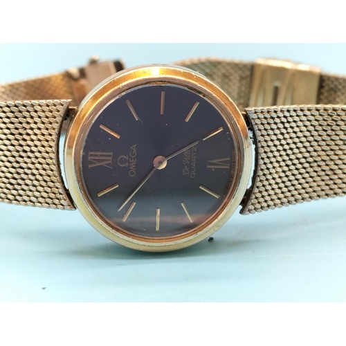 298 - 1970s Omega De-Ville Quartz Ladies Watch.