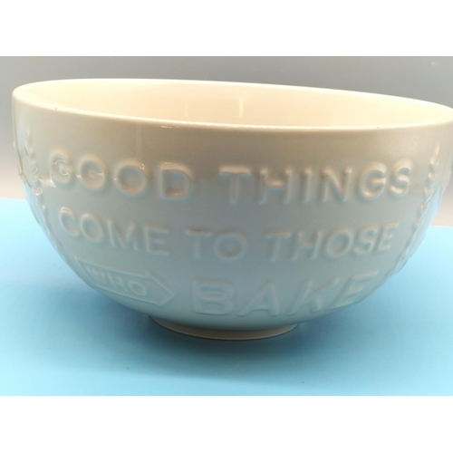 474 - Large Ceramic Mixing Bowl 'Home is Where the Baking Happens'. 14cm High, 27cm Diameter.