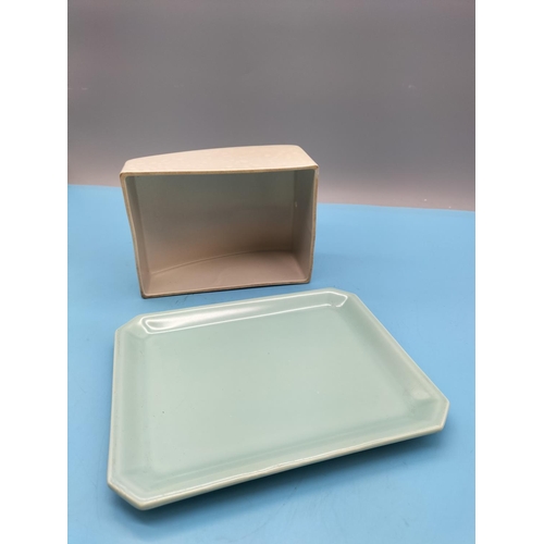 750 - Poole Pottery Art Deco Style Cheese Dish and Cover.