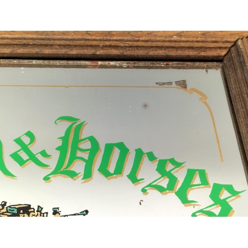 242 - Coach & Horses, Ales and Stouts Advertising Mirror. 32cm x 27cm.