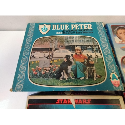 248 - Vintage Jigsaws (4) -  Terrahawks, Star Wars, Blue Peter and Cluedo.