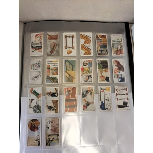 530A - Folder containing Sets and Part Sets of Cigarette Cards by Wills, Churchmans, Gallagher.