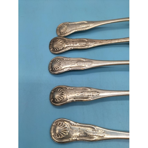 110 - 5 x Silver Hallmarked Teaspoons by James Walter & Marshall, Edinburgh, 1821. Denting to Bowl. With C... 