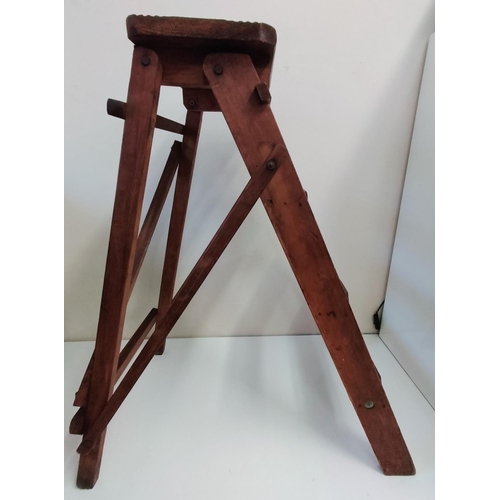 12 - Set of Wooden Step Ladders. 81cm Tall. This Lot is Collection Only.