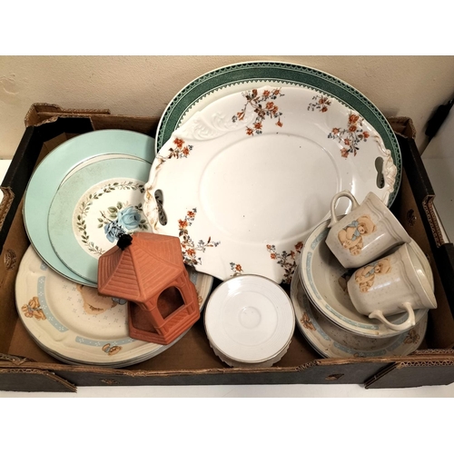 125 - Box of Mixed Ceramics to include Limoges Platter.