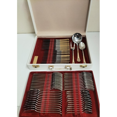 27 - 75 Piece Gottinghen Cutlery Set in 18/10 Stainless Steel with 24kt Gold Plate Overlay.