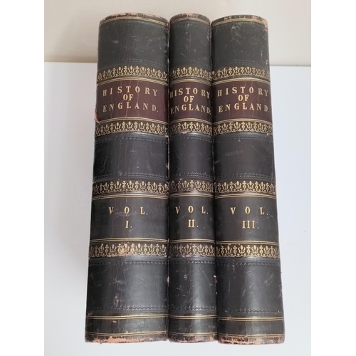 313 - History of England in 3 Volumes by Hume & Smollett from 1847.