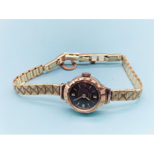 319 - Ladies Everite Gold Plated Watch W/O.