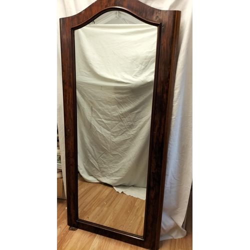 61 - Large Mahogany Framed Door Mirror. 90cm x 193cm. This Lot is Collection Only.