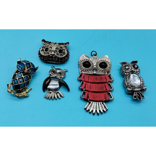 698 - Owl Jewellery Items (5).