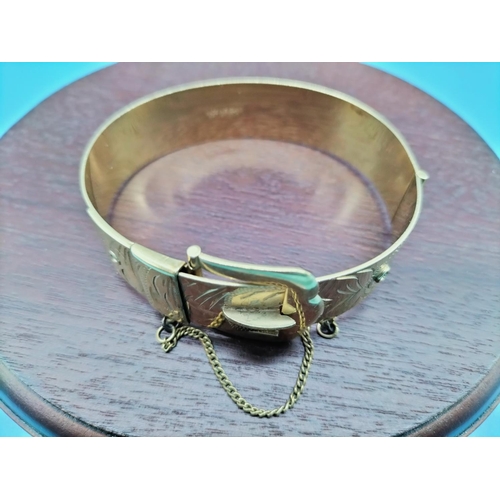 91 - Rolled Gold Buckle Belt Bangle.