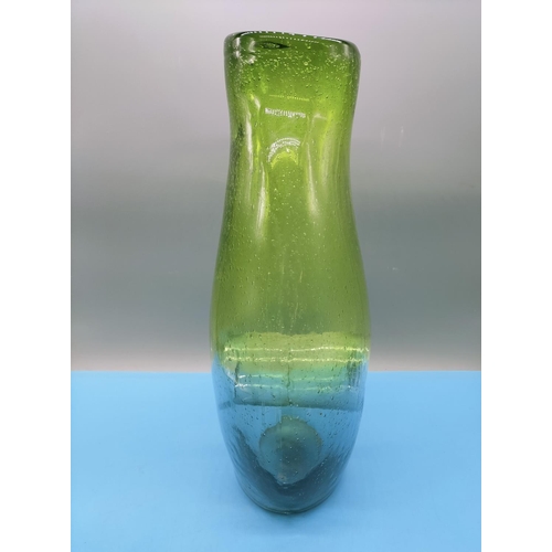 54 - Studio Glass 38cm Bubble Effect Vase.