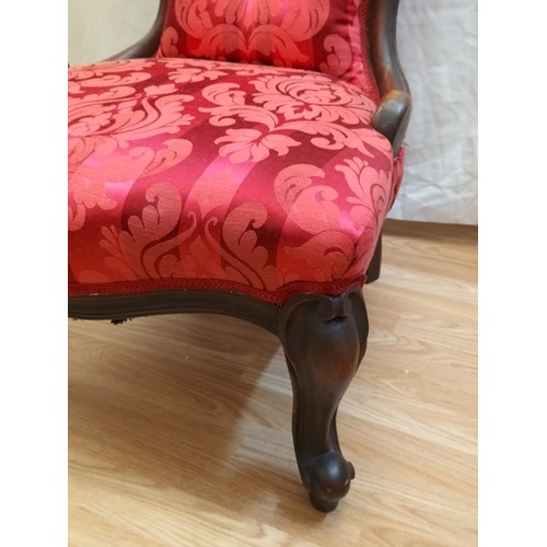 24 - Carved Wooden Balloon Back Chair. 98cm High, 63cm x 45cm. Seat Height 39cm. This Lot is Collection O... 