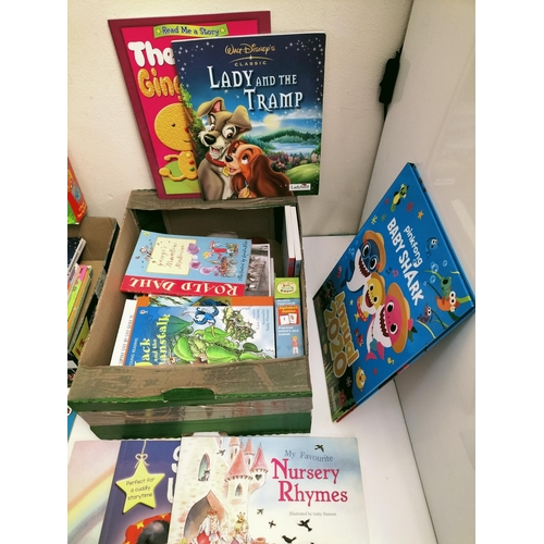 695 - Box of Children's Books, Age 2-10 Years to Include Disney, Peppa Pig, Enid Blyton, Roald Dahl, etc. ... 