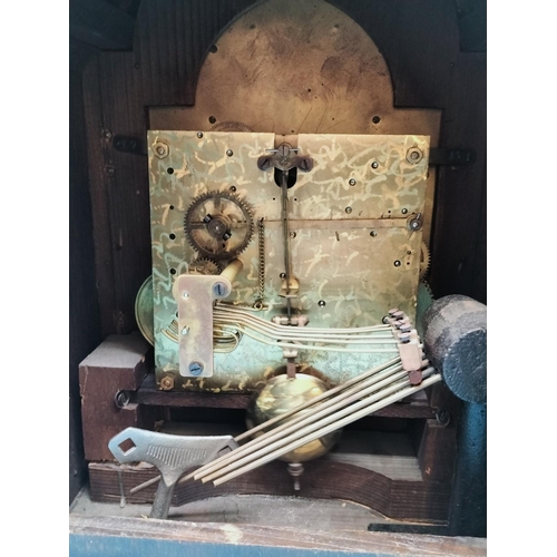 141 - Tempus Fugile Oak Cased Mantle Clock with Westminster Chime and Bevelled Edge Glass Front. W/O with ... 