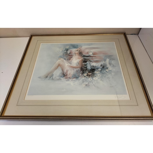 387 - Framed and Glazed Willem Haenraets Limited Edition 1731/1950 'Relax' Print. Signed. 80cm x 70cm. Thi... 