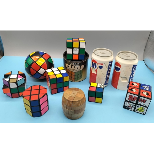 25 - Large Collection of c1980s Rubik's Cubes plus Puzzle Cubes, etc