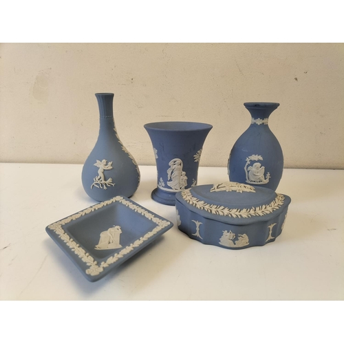 109 - Wedgwood Blue Jasper Items (5).