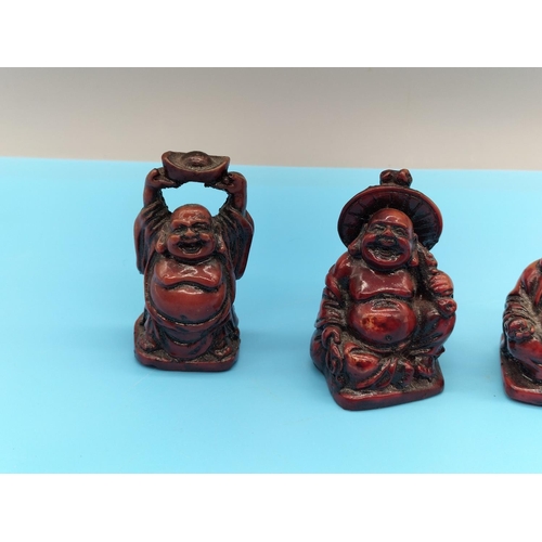 110 - Collection of 5cm Oriental Chinese Red Resin Figures (6).