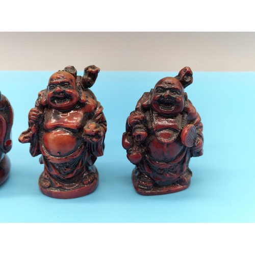 110 - Collection of 5cm Oriental Chinese Red Resin Figures (6).