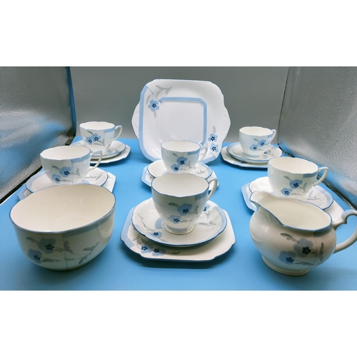 122 - Grafton China 21 Piece Part Tea Set. Pattern 5987.