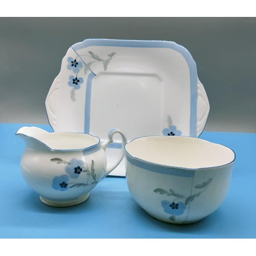 122 - Grafton China 21 Piece Part Tea Set. Pattern 5987.