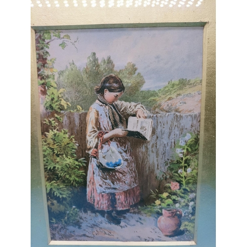 134 - Framed and Mounted Victorian Watercolour of a Young Girl. Signed to Bottom Corner. 38cm x 31cm