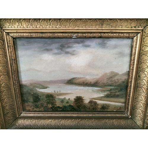 135 - 2 x Framed Victorian Oil on Board Rural Landscape Scenes. Unsigned. 35cm x 32cm.