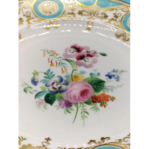 181 - c1890 Minton Porcelain Sevres Style Hand Painted 23cm Cabinet Plate.