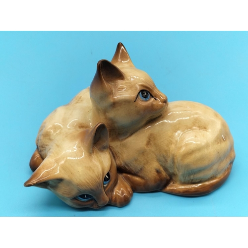 307 - Beswick Figure of Siamese Kittens 1296. 12cm x 9cm.