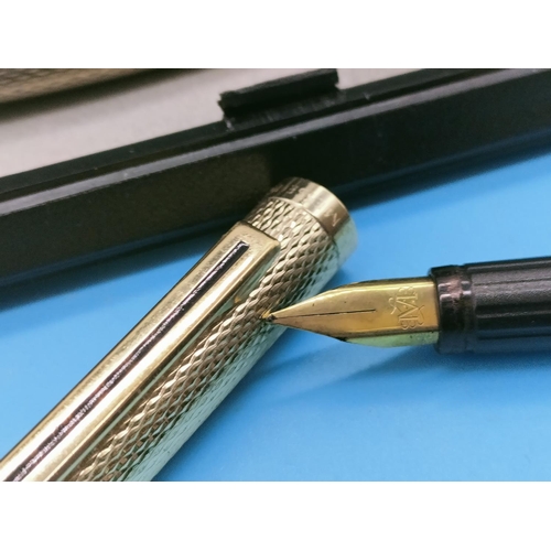 316 - Gold Plated Pens (3) - 2 x Fountain plus 1 x Ballpoint.