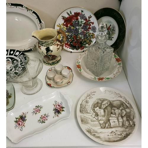 361 - Box of Mixed China and Glass to include Collectors Plates, etc.