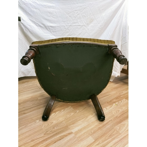 37 - Original Mid Victorian Tub Chair. 75cm High, 69cm x 61cm. Seat Height 40cm. This Lot is Collection O... 