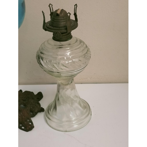 395 - 2 x Oil Burner Lamps. Tallest Base being 35cm.