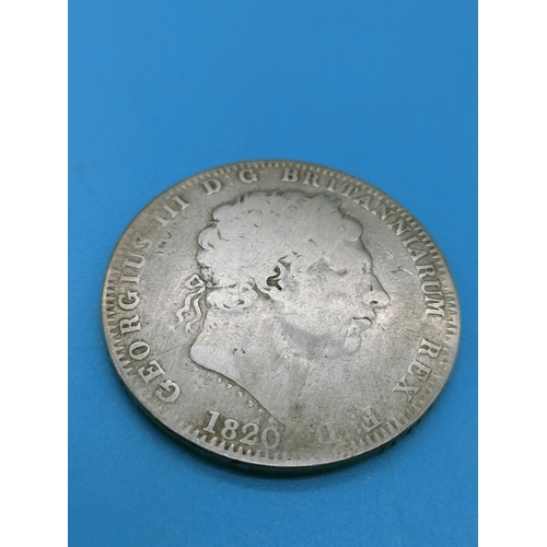 42 - Silver George III Crown 1820.