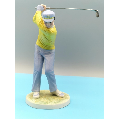 49 - Coalport 20cm Golfing Figure 'First Tee'.